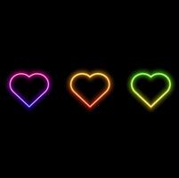 Modern futuristic empty stage. Reflective dark room with bright neon heart shape and cloud. vector