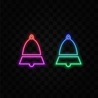 Bell Icon in trendy flat style isolated on grey background. neon style.Notification symbol for your web site design, app, UI. . vector