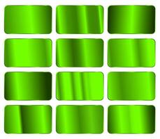 Green Gradient Set for Light to Bright Colors. vector