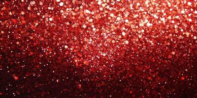 Bright red glitter sparkles creating a shimmering backdrop for celebrations and special events photo