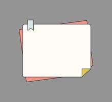 Sticky Notes with a Clip Twist vector