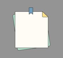 Bright and Colorful Notes with Clips vector