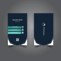 Abstract print Ready Vertical Size colorful Business card Template Design vector
