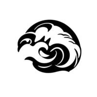 Abstract Monochrome Wave . Graphic Illustration. Perfect for branding logos and artistic projects. A stylized curl of water symbolizing the oceans power and fluidity. vector