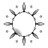 Abstract Circular Frame. Geometric Black and White Line Art . Perfect for minimalist and modern decor graphic projects and elegant invitations. vector
