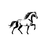 Majestic Horse in Motion. A Black and White Artistic Rendering of an Elegant Equine. Captivating image of a powerful horse running gracefully showcasing its beauty and strength. vector