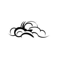 Abstract Cloud Swirl . Modern Elegant Minimalist Graphic Black and White Artistic Illustration vector