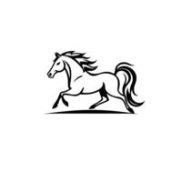 Galloping Horse. A Dynamic Illustration of an Equine in Motion Symbolizing Speed Grace and Freedom. Perfect for logos prints and designs. vector