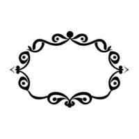 Elegant Flourish Frame. Vintage Decorative Border Element. Perfect for classic invitations cards and elegant projects. A graphic with scroll and floral patterns. vector
