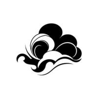 Abstract Black and White Wave . A Modern Geometric Pattern of Swirling Curves and Dynamic Energy. Perfect for Minimalist Art Graphic and Illustrations. vector