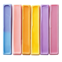 Colorful Soap Bars Arranged in a Vibrant Display, on the transparent Background. Format png