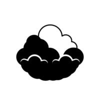 Abstract Black and White Cloud . Minimalist Graphic Art. Simple Shape Illustration Perfect for Digital or Print Use. Modern and Symbol. vector
