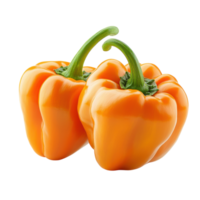 Vibrant Orange Habanero Peppers Ready for Culinary Delights, on the transparent Background. Format png