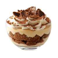 Indulgent Tiramisu Dessert With Rich Layers of Flavor, on the transparent Background. Format png