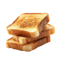 Deliciously Toasted Bread Slices Arranged on a Clean Surface, on the transparent Background. Format png