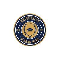 Traditional Academic Institution Badge with a Scholarly Look, University badge design vector