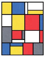 Abstract Mondrian Style Geometric Art vector