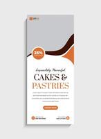 Creative Cake Roll up Standee Template vector