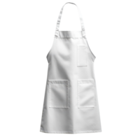 Classic White Kitchen Apron for Culinary Adventures at Home, on the transparent Background. Format png