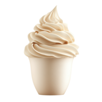 Creamy Whipped Delight Swirls in Perfect Form, on the transparent Background. Format png