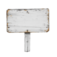 Rustic White Wooden Sign With Minimalistic Charm for Various Messages, on the transparent Background. Format png