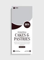 Delicious Case Roll up Standee Template vector