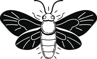 cute tiny firefly icon on white background. vector