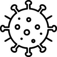 Virus Icon in Black and White vector
