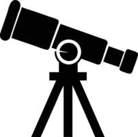 A Telescope Icon White Background vector