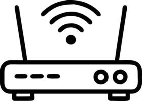 Illustration of a Wi-Fi Router Icon vector