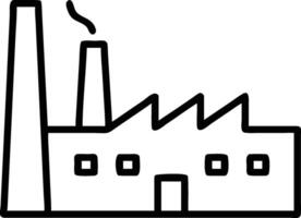 Factory Icon with Smoke Stacks white background vector