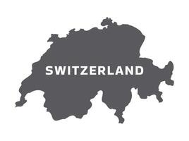 Simple flat Switzerland map grey illustration vector