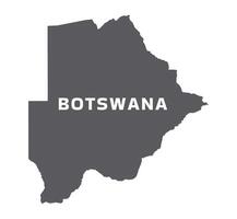 Simple flat Botswana map grey illustration vector