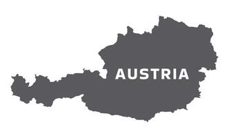 Simple flat Austria map grey illustration vector