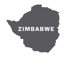 Simple flat Zimbabwe map grey illustration vector