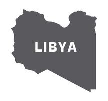 Simple flat Libya map grey illustration vector