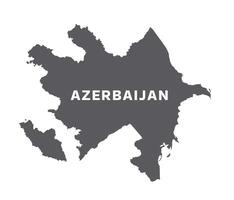 Simple flat Azerbaijan map grey illustration vector