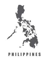 Simple flat Philippines map grey illustration vector
