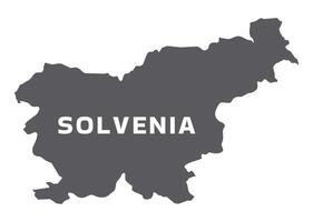 Simple flat Slovenia map grey illustration vector