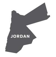 Simple flat Jordan map grey illustration vector