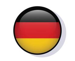 Flag Germany circle round frame design vector