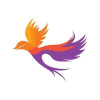 Colorful Abstract Bird in Flight, a Symbol of Freedom and Creativity vector