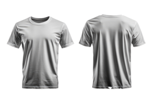 Plain White Mens TShirt Front And Back View png