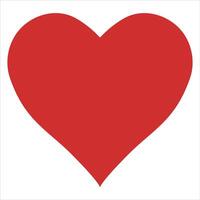 Red heart icon over white background vector