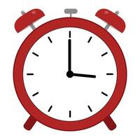 Alarm clock flat Illustration over white background vector