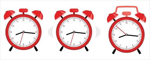 Alarm clock concept illustration.Alarm clock icon set vector