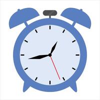 Alarm clock Illustration.Blue alarm clock icon. vector