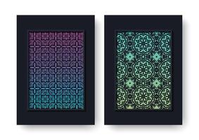 gradient dark geometric pattern cover vector