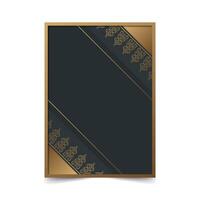 cover of elegant pattern art in gold color vector