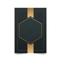 cover of elegant pattern art motif in gold color vector